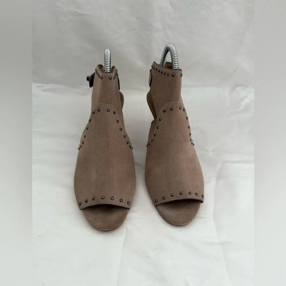 Coach Marbella  suede boots  with metal studs size 8 like new.